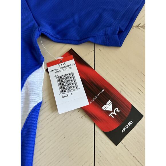 TYR Women Alliance Tech Tee Tshirt - Textured Royal Blue - Size S - Picture 3 of 3